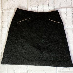 Black wool skirt
